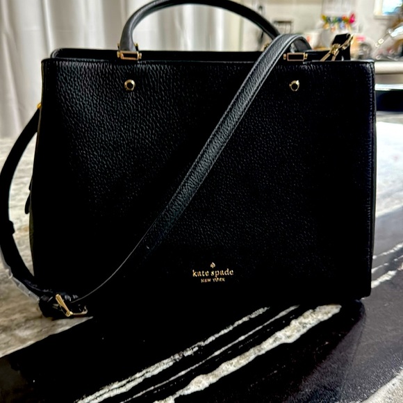kate spade Handbags - Kate Spade Black and Gold Crossbody Bag with Elegant Design